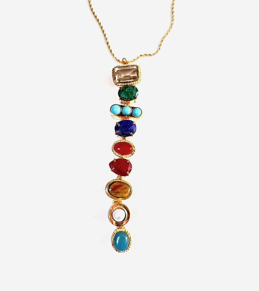 Gemstone Tie Necklace - Mini - Stone Cooper