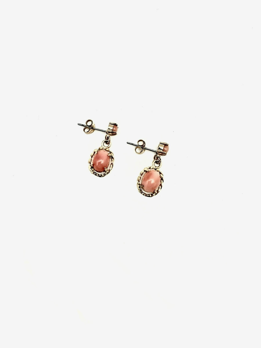 Gillian Coral Antique Earrings