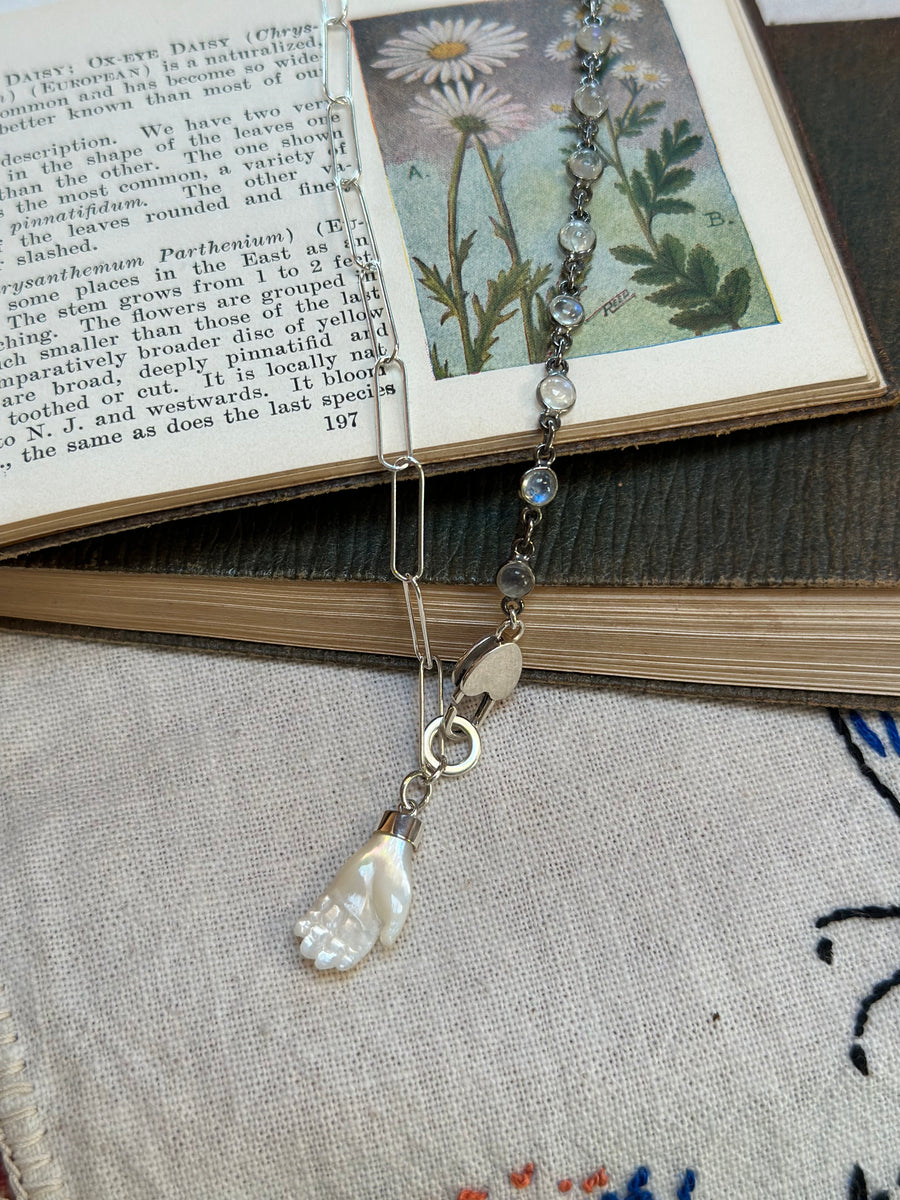 Anais Moonstone Hand Necklace