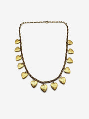 Gold Filled Vintage Multi Locket Statement Necklace