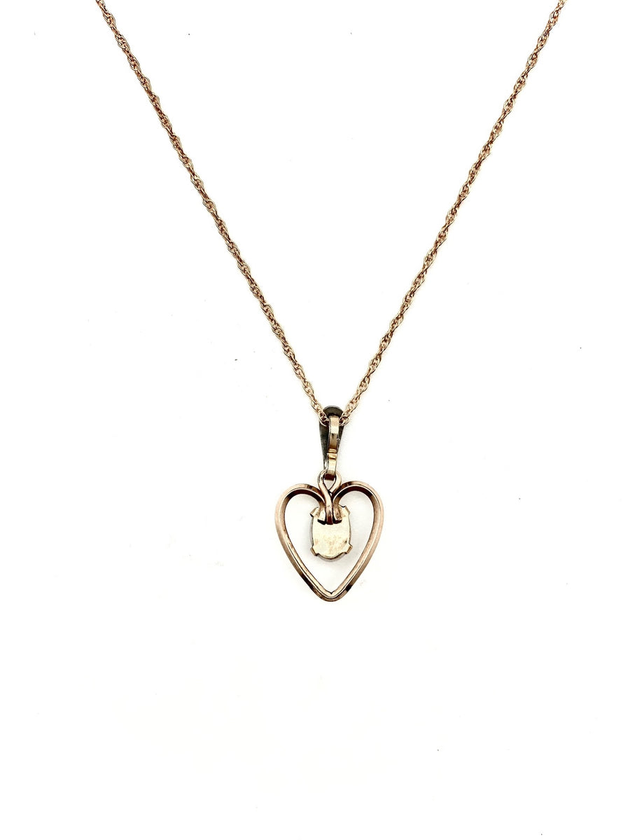 Opal Celine Heart Necklace
