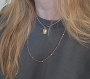 Retro Emerald, Diamond Necklace (14K) - Stone Cooper