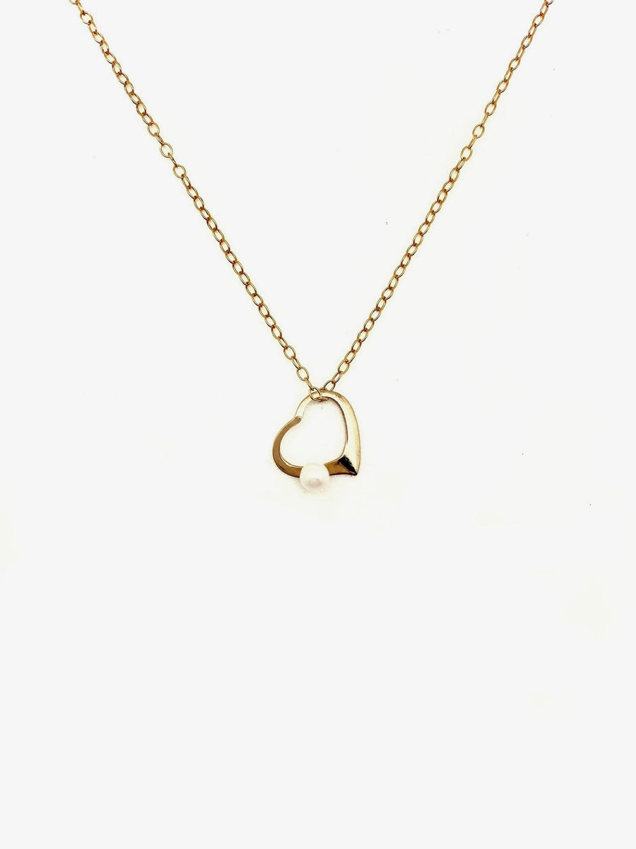 Always Pearl Heart Necklace
