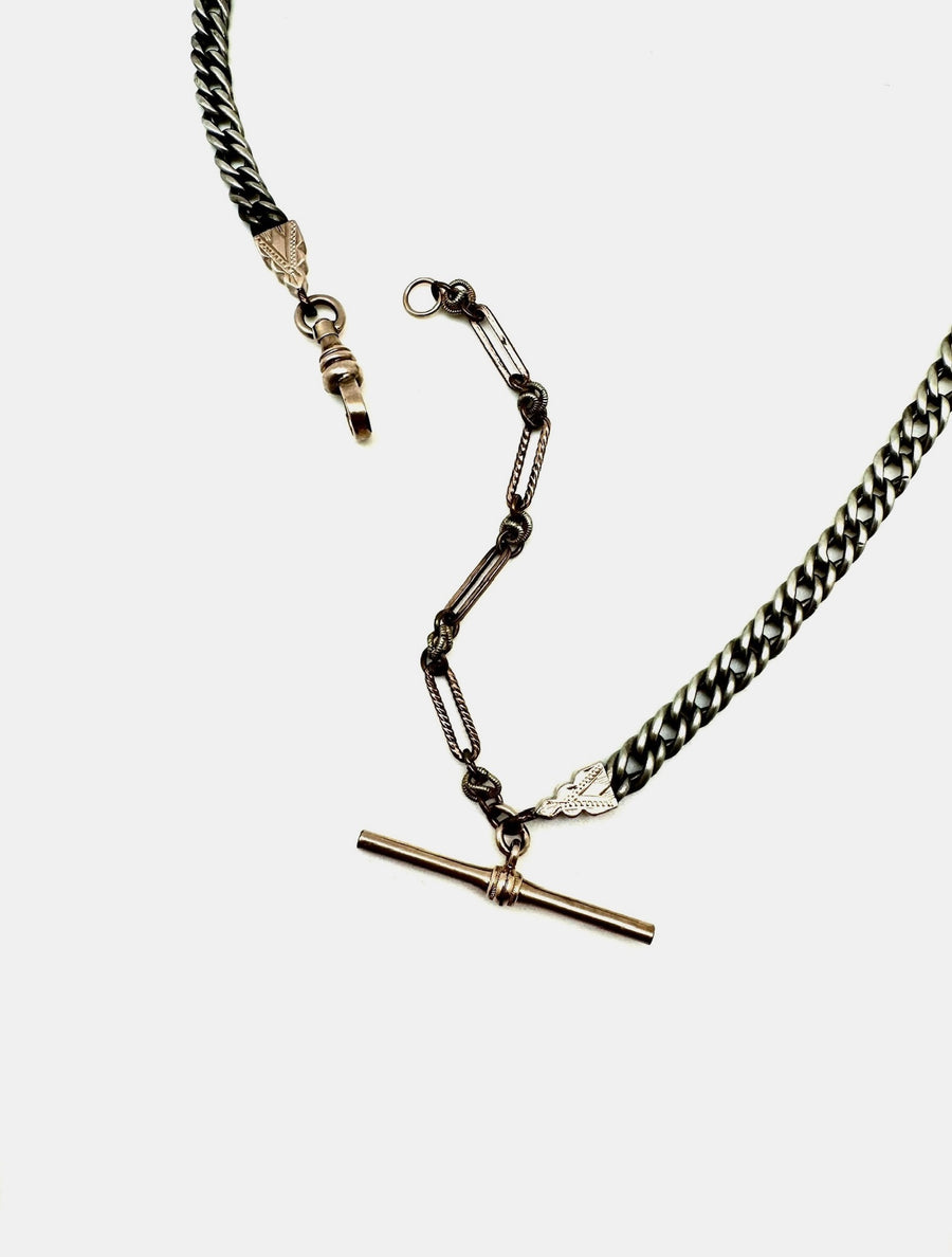 Francisco Two-Toned T-Bar Necklace