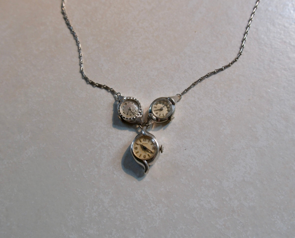 Lost Hours - Vintage Watch Necklace - Stone Cooper