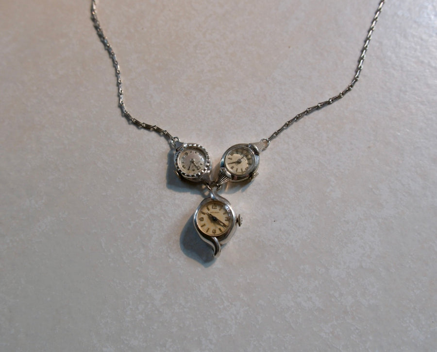 Lost Hours - Vintage Watch Necklace - Stone Cooper