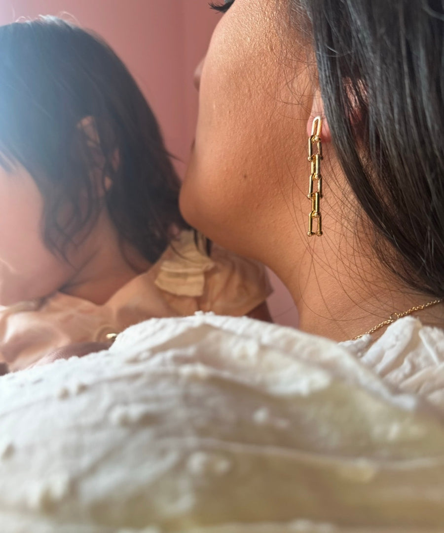 Chain-Link Gold Fill Earrings