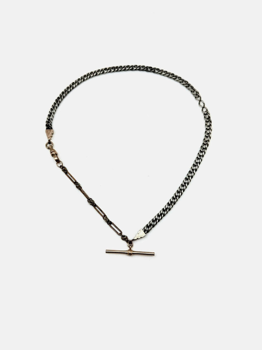 Francisco Two-Toned T-Bar Necklace