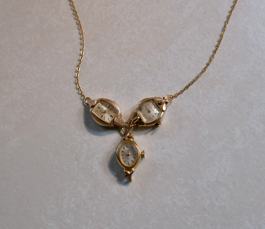 Whispers of Yesterday - Vintage Watch Necklace - Stone Cooper