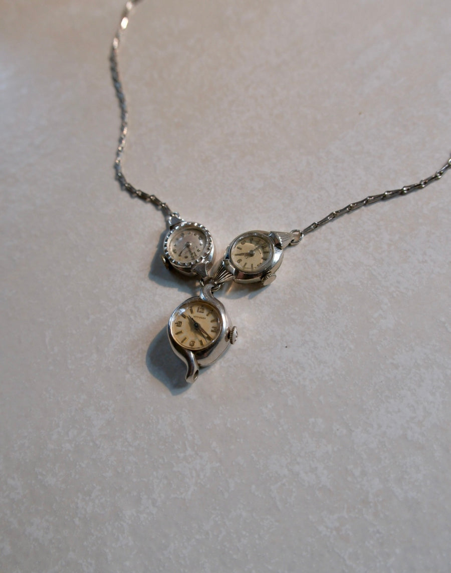 Lost Hours - Vintage Watch Necklace - Stone Cooper