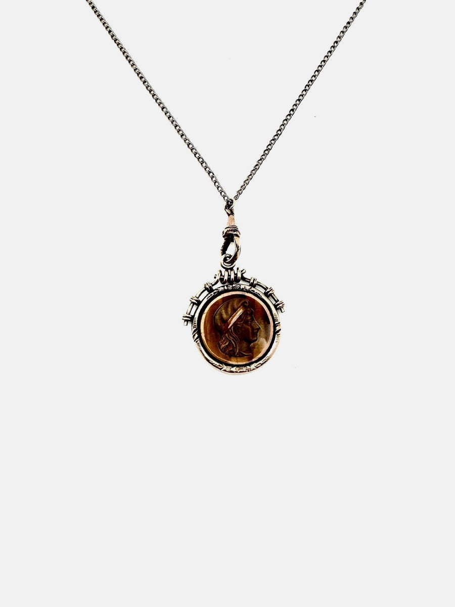 Peggy Tiger's Eye Intaglio Necklace