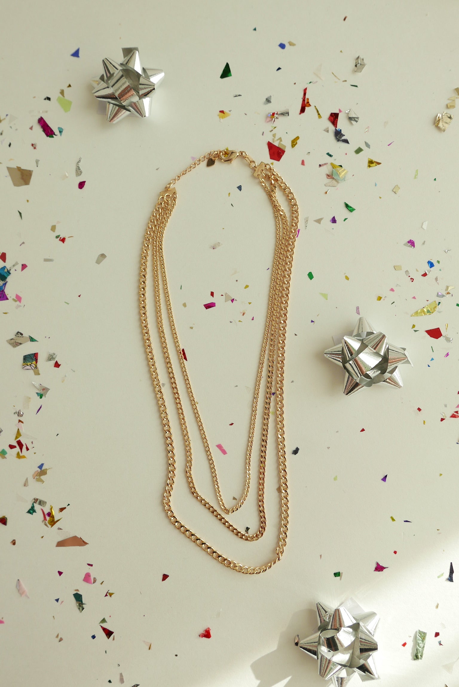 Gold Filled 3-Strand Olivia Necklace