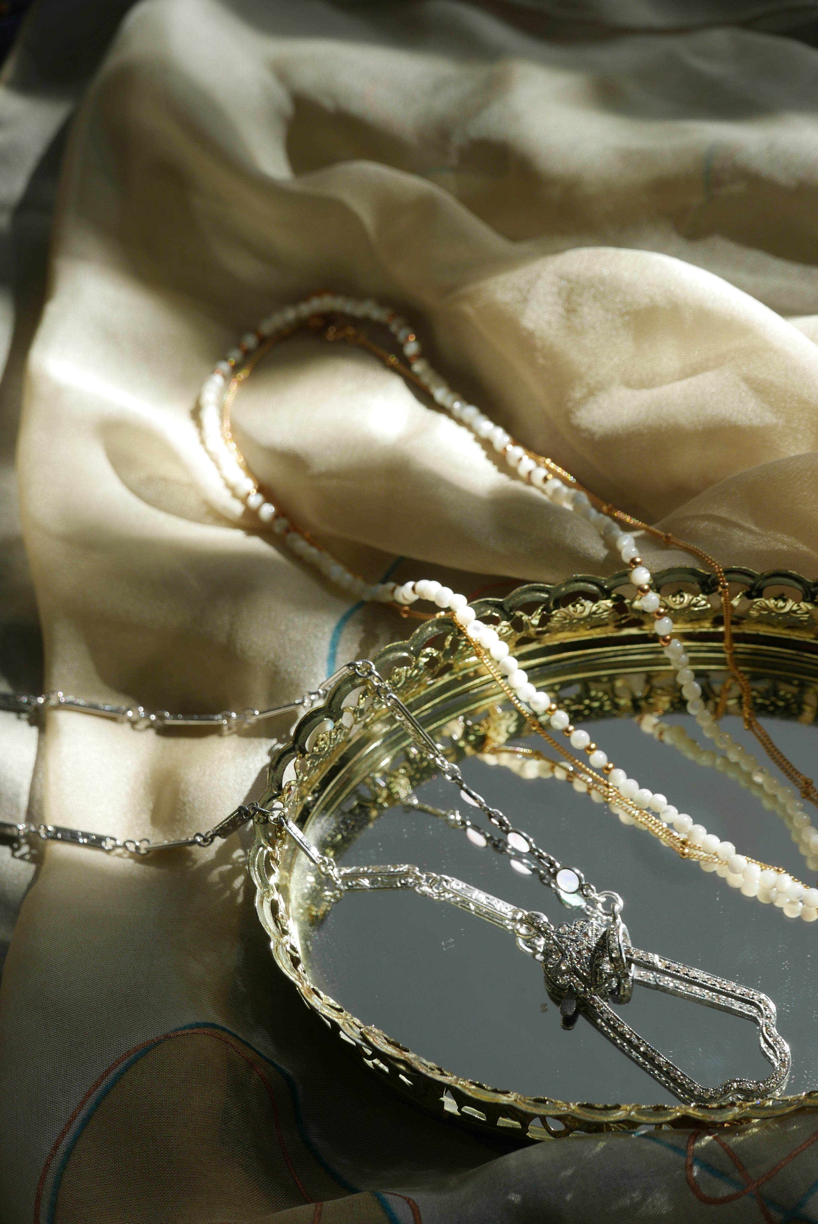 Lizette Opal Diamond Clasp Necklace