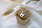 Heart Lock Sterling Silver Toggle Necklace