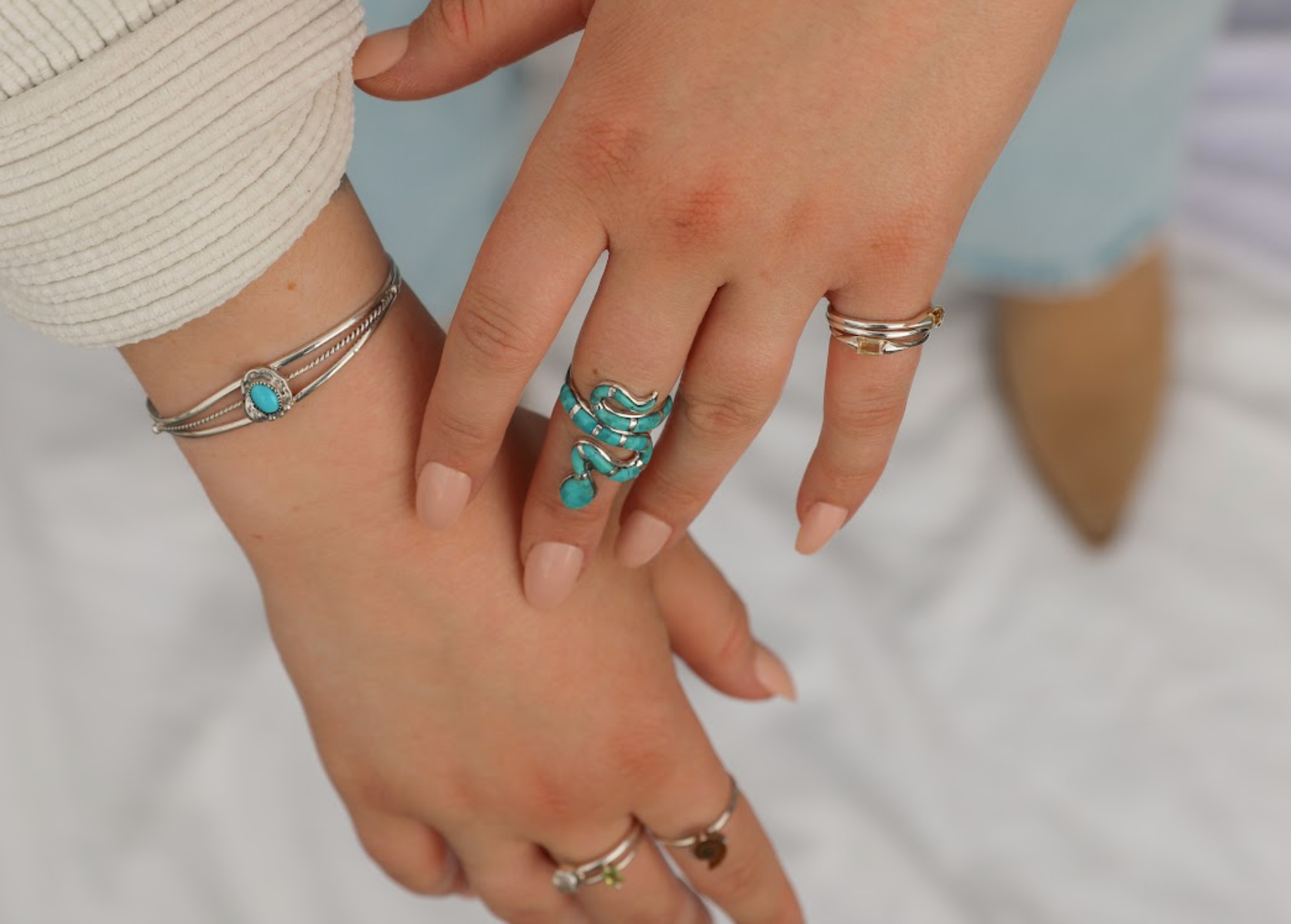Odyssey Turquoise Snake Ring