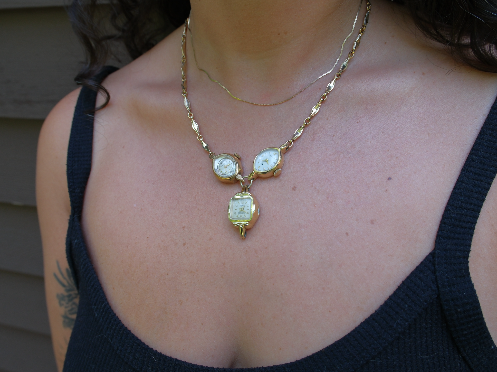 Fortune's Hour - Vintage Watch Necklace - Stone Cooper