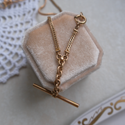 Mary Gold-Filled T-Bar, Watch Chain Necklace