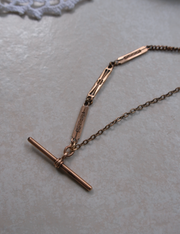 Horus Gold-Filled Watch Chain, T-Bar Necklace