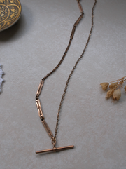 Horus Gold-Filled Watch Chain, T-Bar Necklace