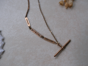 Horus Gold-Filled Watch Chain, T-Bar Necklace