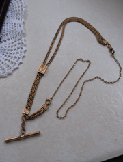 Stavroula Gold-Filled Watch Chain, T-Bar Necklace