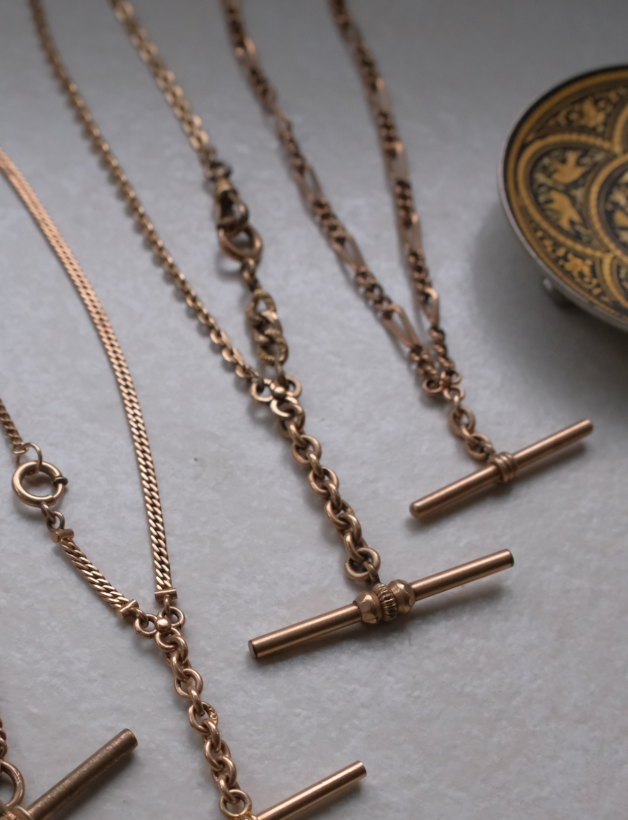 Elizabeth Gold-Filled T-Bar, Watch Chain