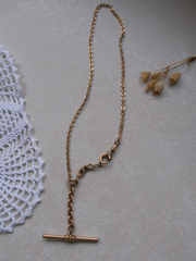 Elizabeth Gold-Filled T-Bar, Watch Chain