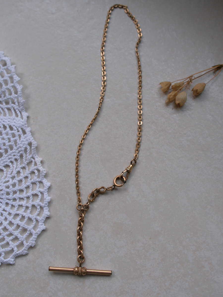 Elizabeth Gold-Filled T-Bar, Watch Chain