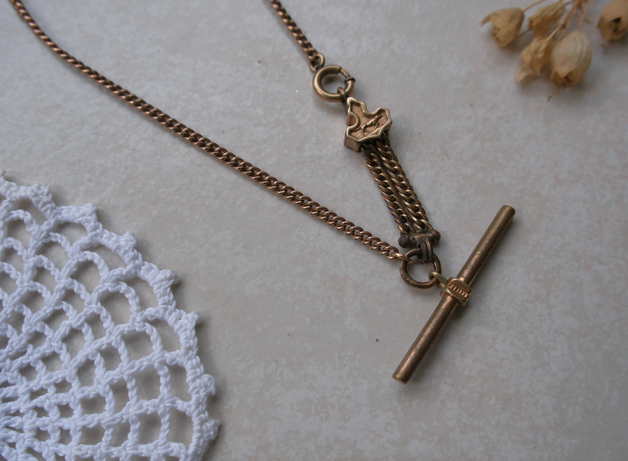 Jack Gold-Filled Watch Chain, T-Bar Necklace