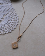 Margaret Gold-Filled Watch Chain, Floral Fob