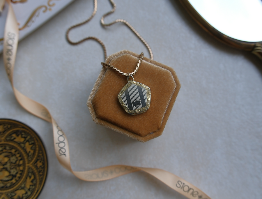 Elka Two-Toned Pentagon Locket