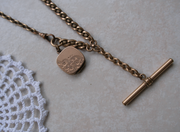 Solveig Gold-Filled Locket, T-Bar Necklace