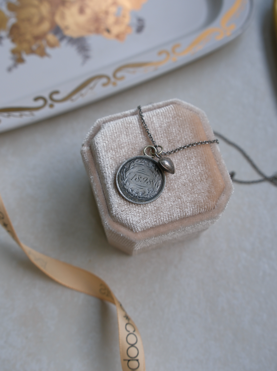 1898 Sterling Love Token Fish Necklace
