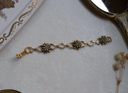 Debra Aquamarine Flower Link Bracelet