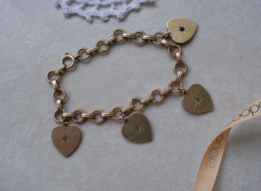 Carol Gold-Filled Birthstone Heart Bracelet