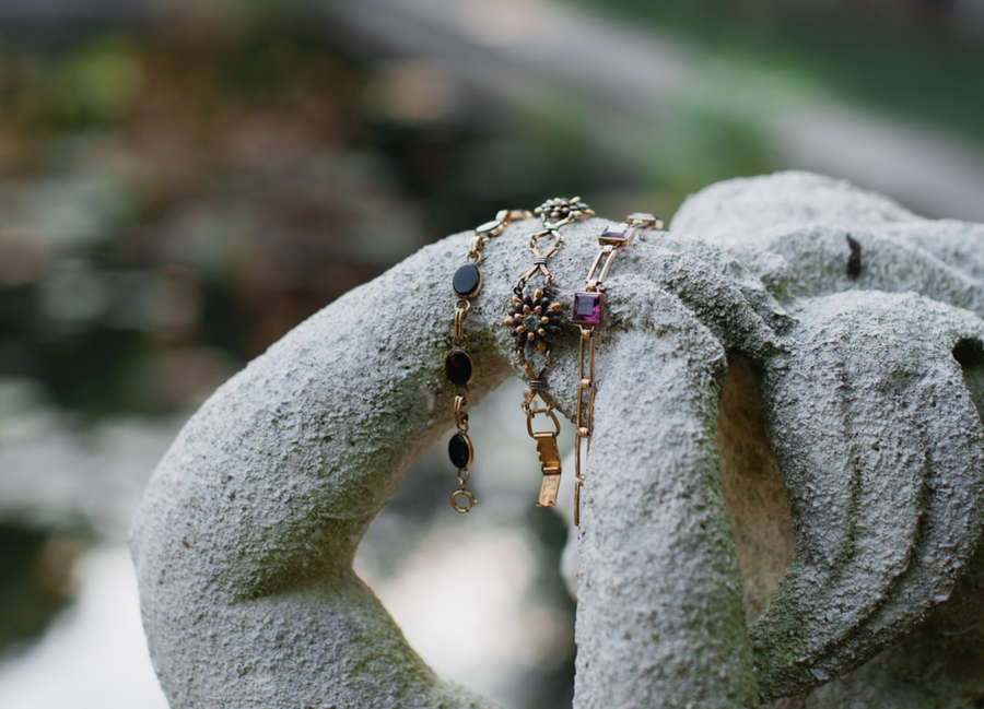 Viola Amethyst Gold Filled Bracelet