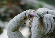 Debra Aquamarine Flower Link Bracelet