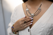 Maude Marie Silver Chatelaine Necklace