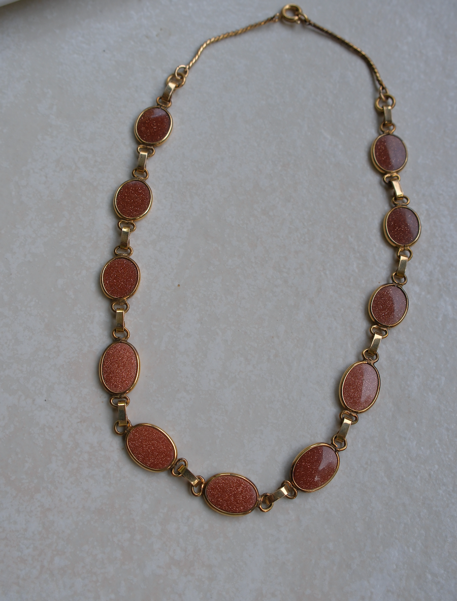 Simon Gold-filled Goldstone Necklace