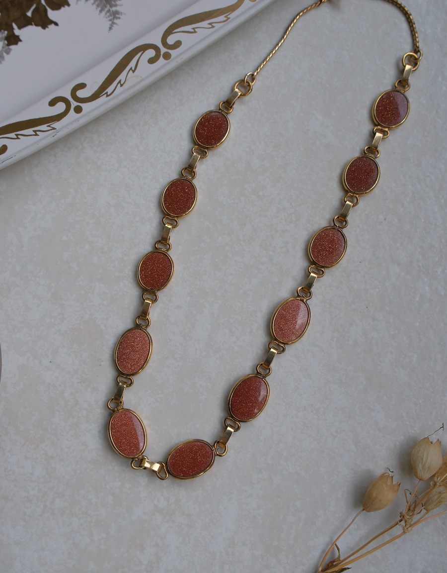 Simon Gold-filled Goldstone Necklace