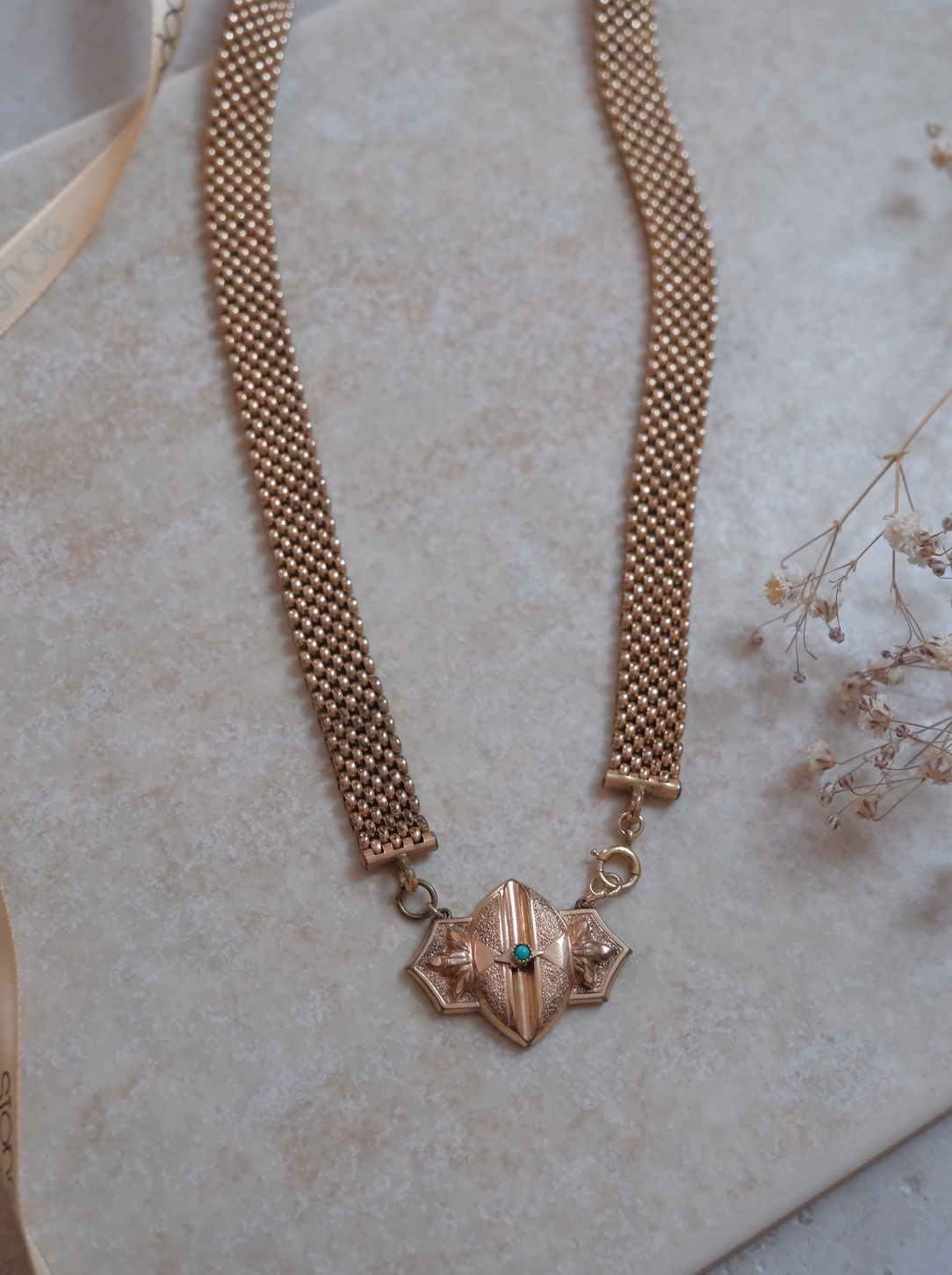 Violet Gold-Filled Turquoise Necklace