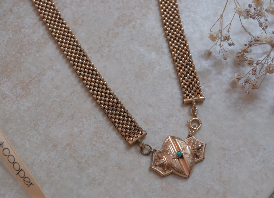 Violet Gold-Filled Turquoise Necklace