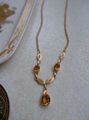 Kaleope Gold-Filled Citrine Drop Necklace