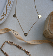 Whitney Gold-Filled Diamond Hearts Necklace
