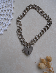 Julie Sterling Padlock Heart Bracelet