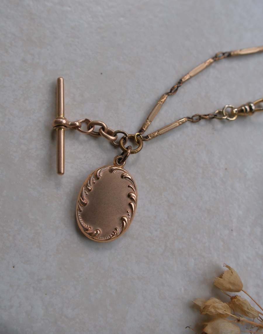 Gold-Filled 'AOUW' Fob Necklace