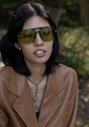 Etta Gold-Filled T-Bar, Locket Necklace