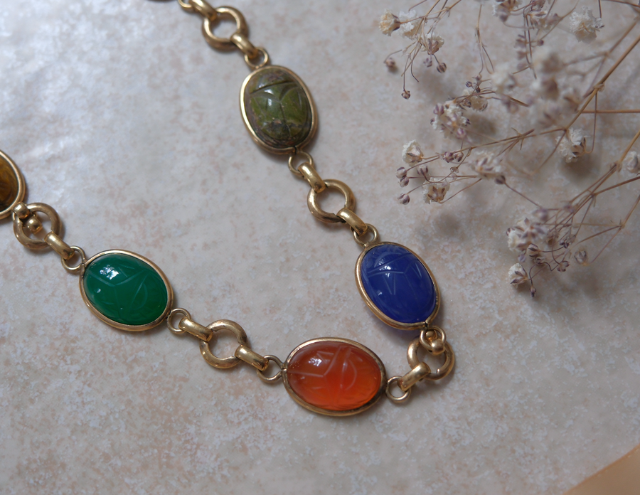 Suresh Gold-Filled Scarab Necklace