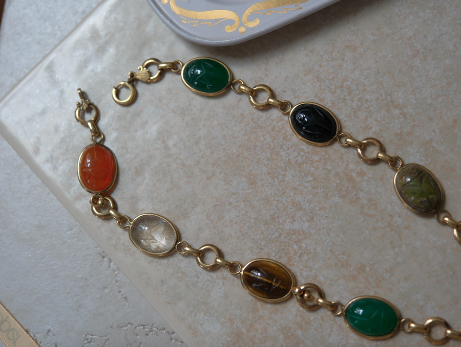 Suresh Gold-Filled Scarab Necklace