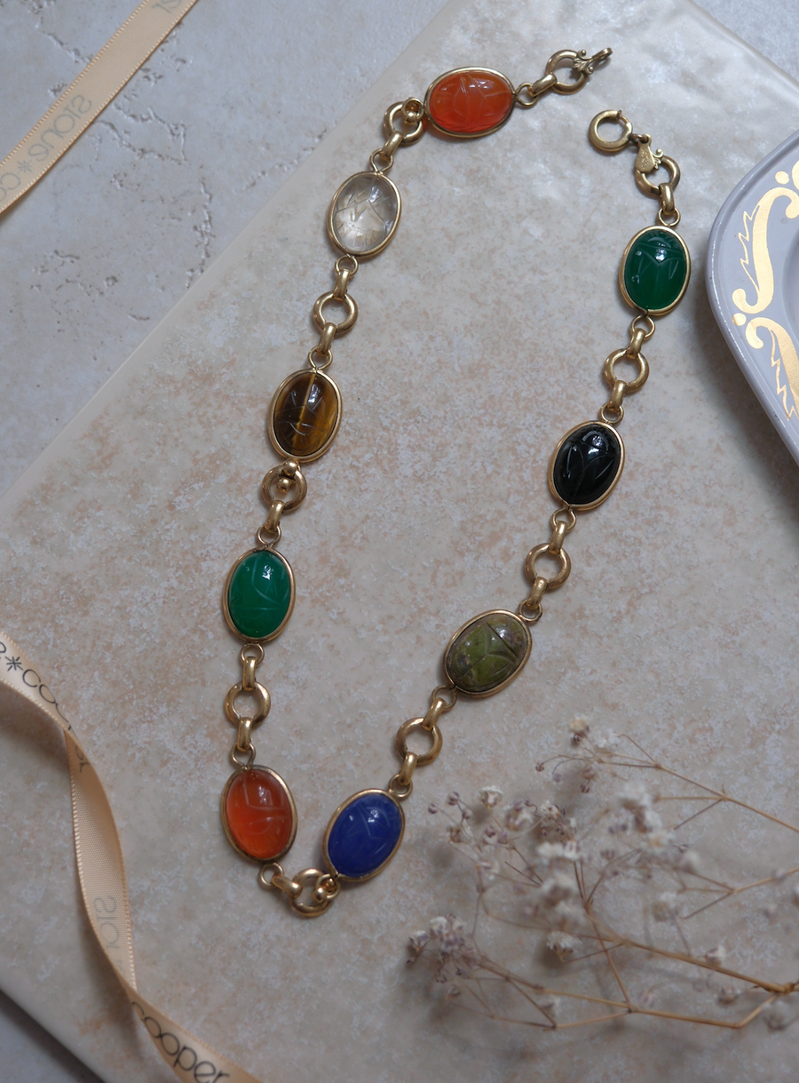 Suresh Gold-Filled Scarab Necklace